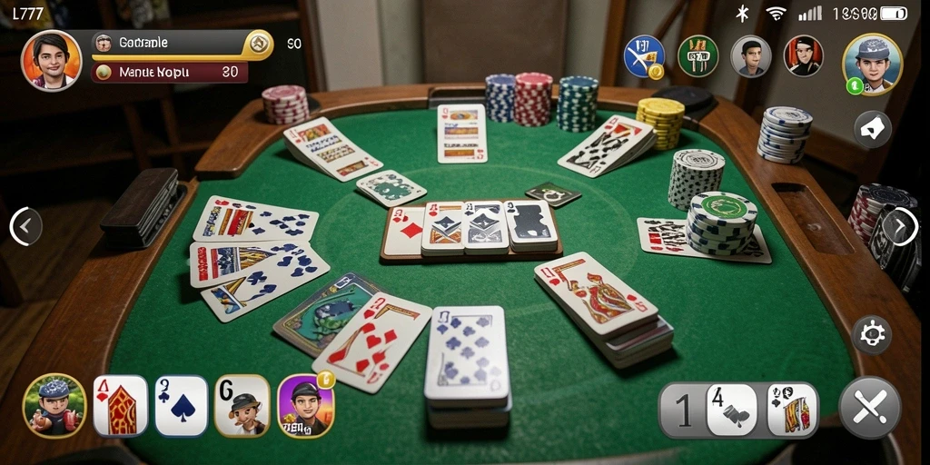Screenshot gameplay seru dari aplikasi Gaple L777.