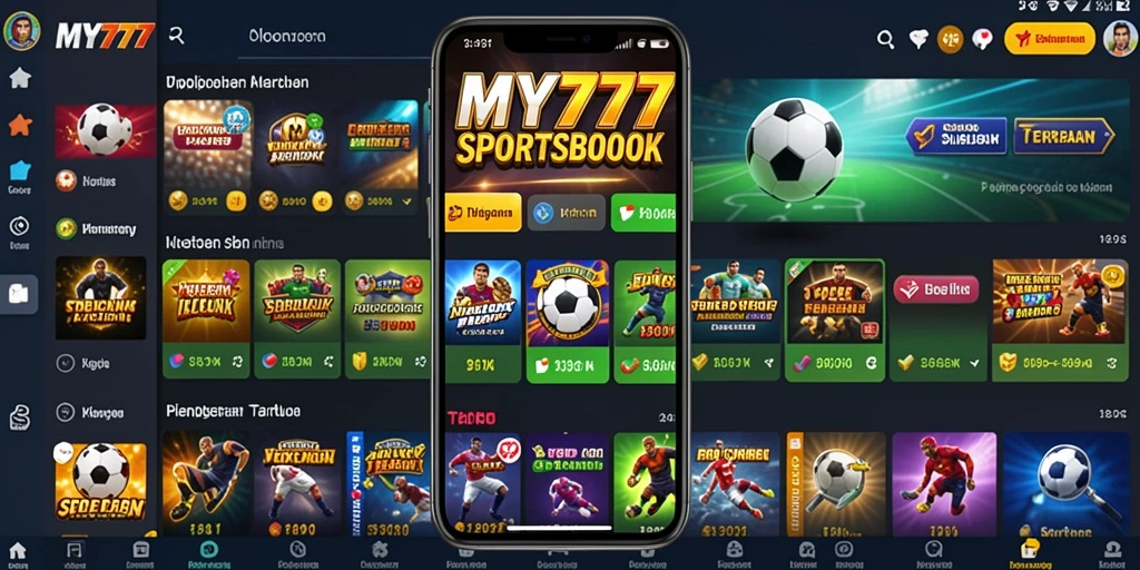 Screenshot utama MY777 menampilkan fitur taruhan langsung yang menarik.