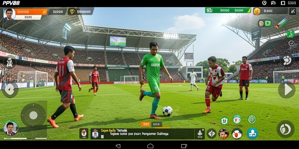 Gameplay seru PPV88 dengan aksi sepak bola mendebarkan.