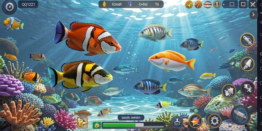 Screenshot menampilkan momen menegangkan dalam Tembak Ikan QQ1221.