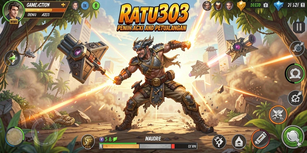 Tampilan gameplay seru dari RATU303 dengan aksi tak terhenti.