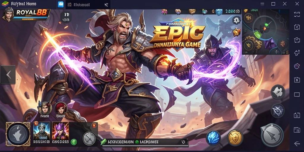 Tampilan seru pertarungan di arena ROYAL88.