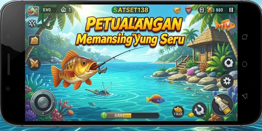 Screenshot utama SATSET138 menampilkan aksi memancing yang seru dan grafis menawan.
