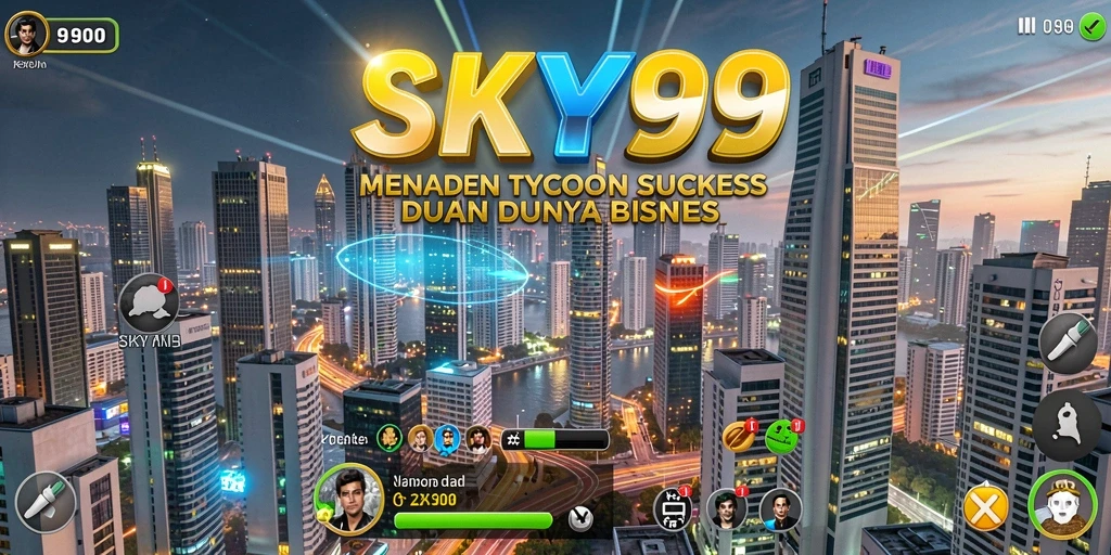 Tangkapan layar gameplay SKY99 menampilkan momen strategis dalam membangun bisnis.