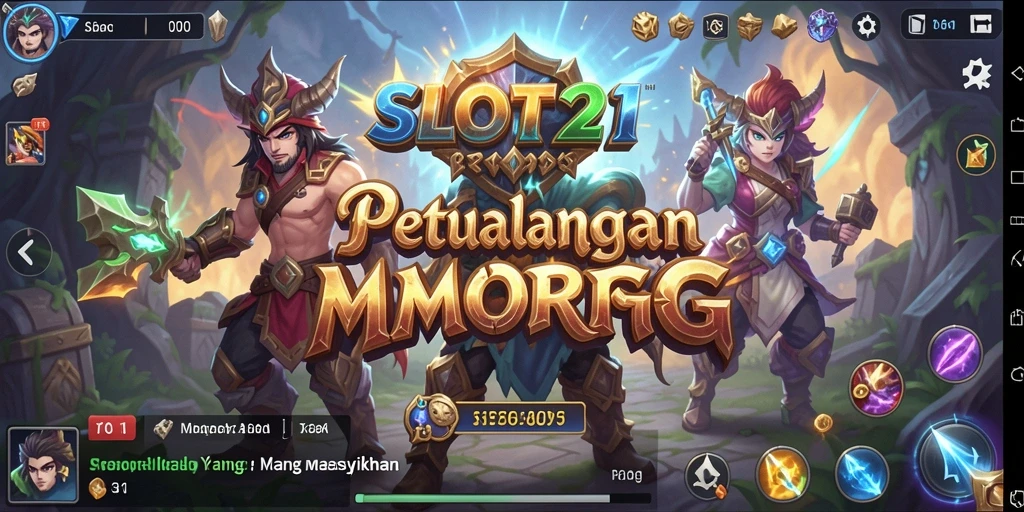 Tampilan gameplay SLOT21 dengan aksi seru dalam dunia MMORPG.