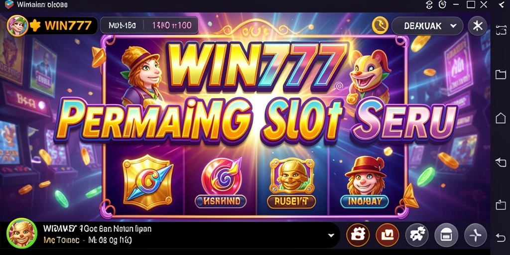 Tampilan gameplay WIN777 dengan aksi Slot yang mendebarkan.